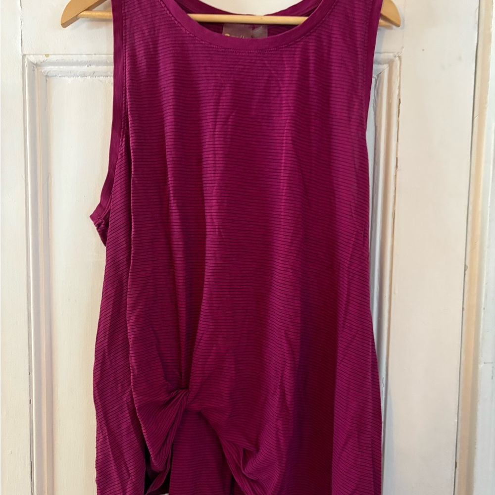 Zella Magenta Knot Detail Tank Top